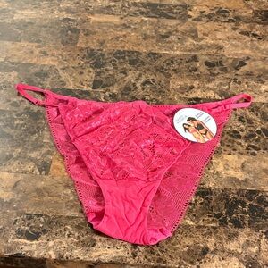 Pink Lace Bikini Panties